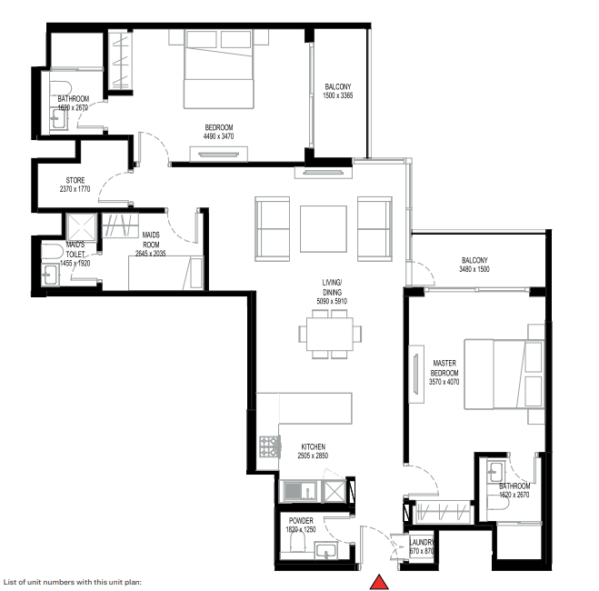 crest 2br floor plan