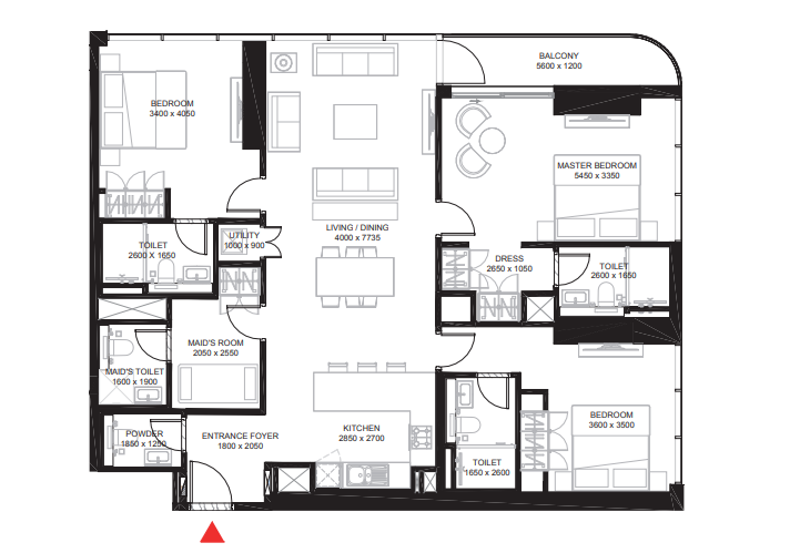 crest 3br floor plan